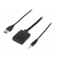 Automobilinis Bluetooth adapteris AUX IN su maitinimu per USB 